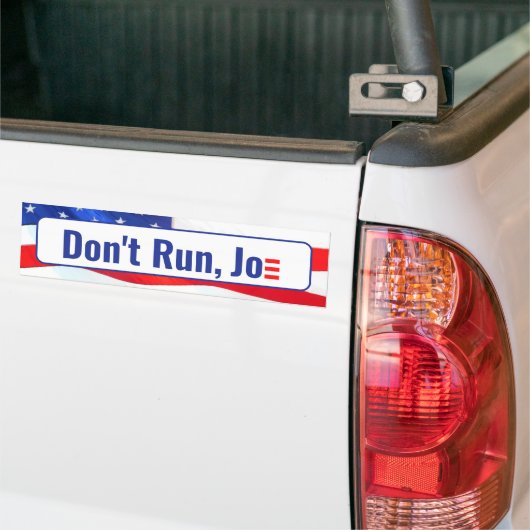 Loop niet, Joe Quote op vlag Bumpersticker (Op Truck)