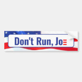 Loop niet, Joe Quote op vlag Bumpersticker (Voorkant)