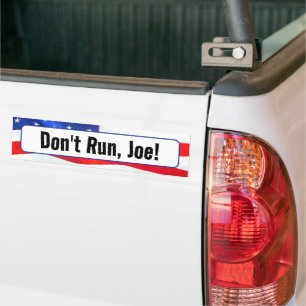 Loop niet, Joe Quote op vlag Bumpersticker