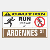 Loop niet op Ardennes sticker (Voorkant)