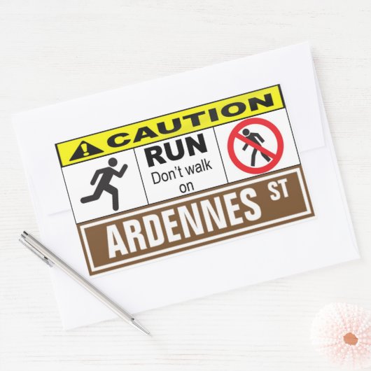 Loop niet op Ardennes sticker (Envelop)