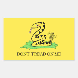 Loop niet op haar!! (Gadsden niet op mij trappen) Rechthoekige Sticker