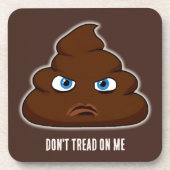 Loop niet op me, poep bier onderzetter (Voorkant)