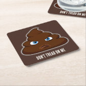 Loop niet op me, poep kartonnen onderzetters (Schuin)