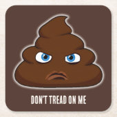 Loop niet op me, poep kartonnen onderzetters (Voorkant)