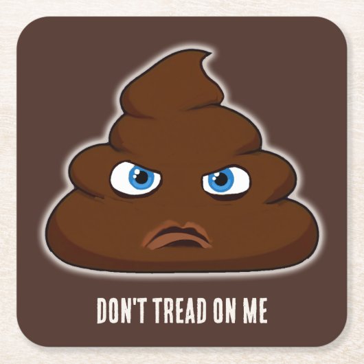 Loop niet op me, poep kartonnen onderzetters (Voorkant)