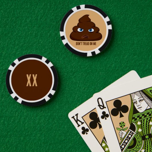 Loop niet op me, poep poker chips (Pokertafel (Dubbel))