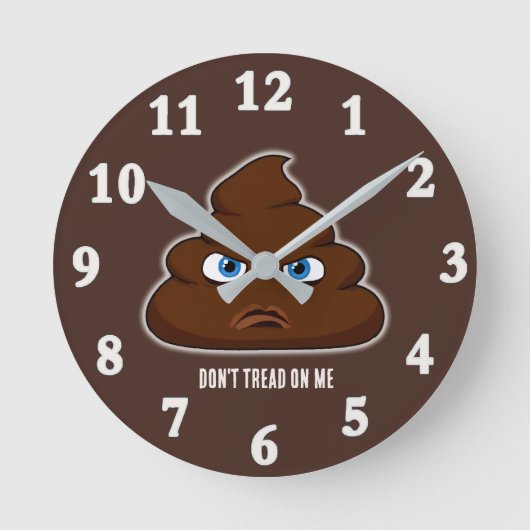 Loop niet op me, poep ronde klok (Voorkant)