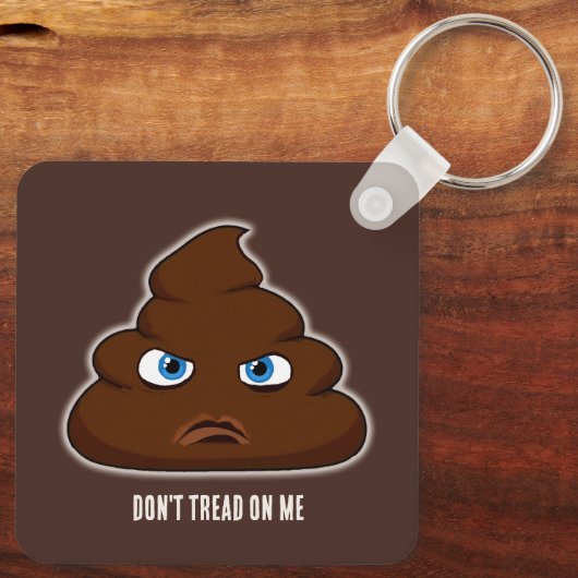 Loop niet op me, poep sleutelhanger (Achterkant)