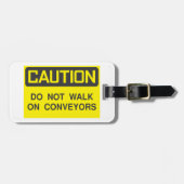 Loop niet op transportbanden teken bagagelabel (Voorkant horizontaal)