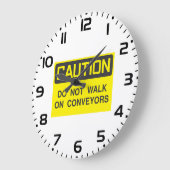 Loop niet op transportbanden teken grote klok (Hoek)