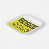 Loop niet op transportbanden teken papieren bordje (Gebogen)