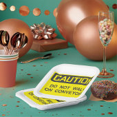 Loop niet op transportbanden teken papieren bordje