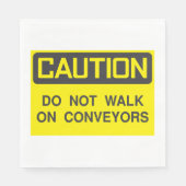 Loop niet op transportbanden teken servet (Voorkant)