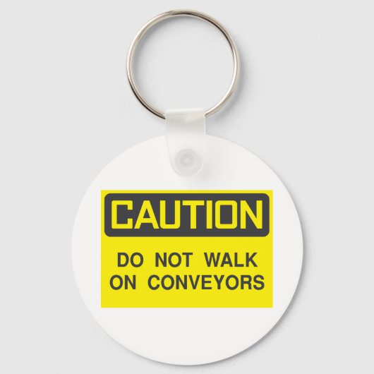 Loop niet op transportbanden teken sleutelhanger (Voorkant)