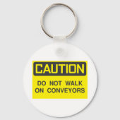 Loop niet op transportbanden teken sleutelhanger (Achterkant)