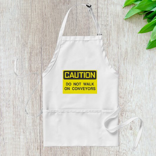 Loop niet op transportbanden teken standaard schort