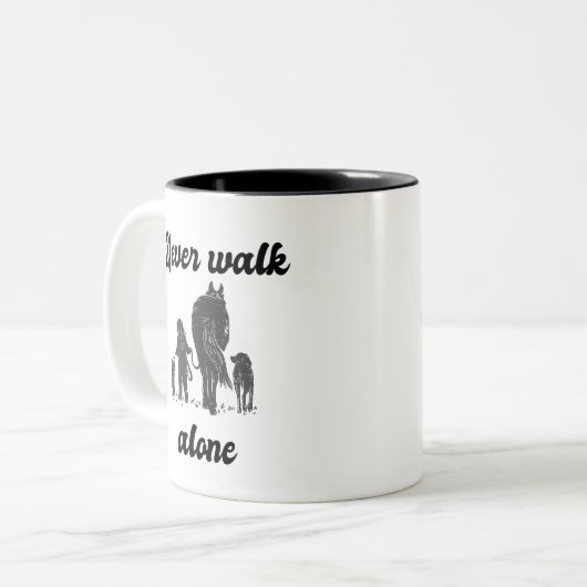 Loop nooit alleen Farmer Tweekleurige Koffiemok (Voorkant links)