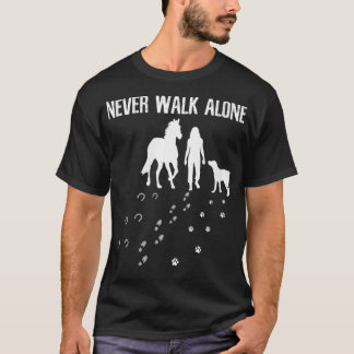 Loop nooit alleen Haarpaarden VN T-shirt