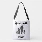 Loop nooit alleen - Russisch Dierenvriend Crossbody Tas (Voorkant)