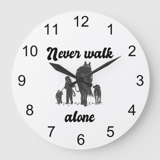 Loop nooit alleen - Russisch Dierenvriend Grote Klok (Voorkant)