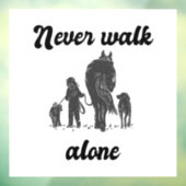 Loop nooit alleen - Russisch Dierenvriend Raamsticker (Vel 3)