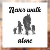 Loop nooit alleen - Russisch Dierenvriend Raamsticker (Vel 2)