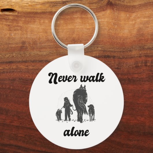 Loop nooit alleen - Russisch Dierenvriend Sleutelhanger (Voorkant)