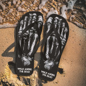 Loop onder de dode skeletbotten gothic teenslippers
