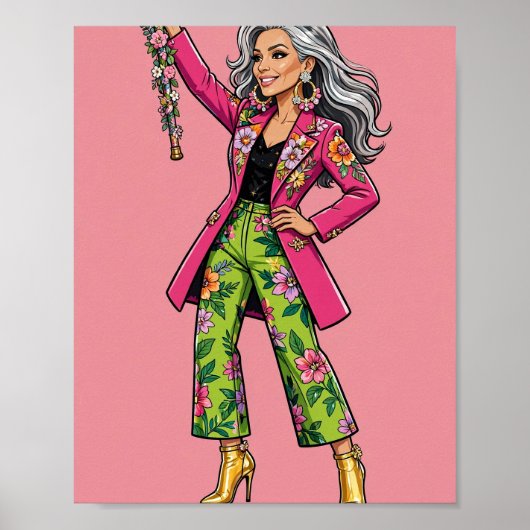 Loop Op Deze Manier Vrouw Poster (Voorkant)