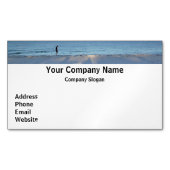 Loop op het strand Magnetic Visitekaartje #12 Magnetisch Visitekaartje (Voorkant)