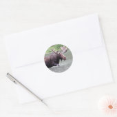 Loop op op een missie ronde sticker (Envelop)