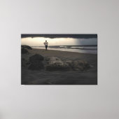Loop op op het strand canvas afdruk (Voorkant)