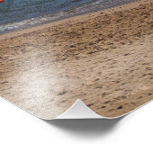 Loop op op het strand foto afdruk (Hoek)