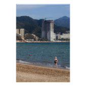 Loop op op het strand foto afdruk (Voorkant)