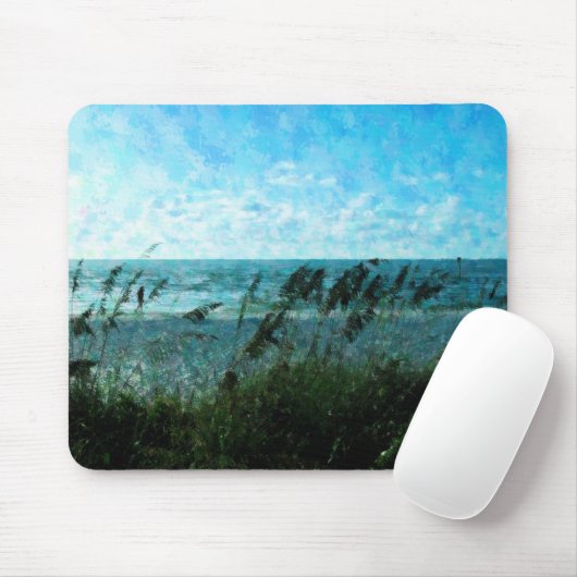 Loop op op het strand muismat (Met muis)