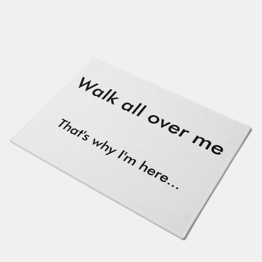 Loop over m'n deurmat (Schuin)