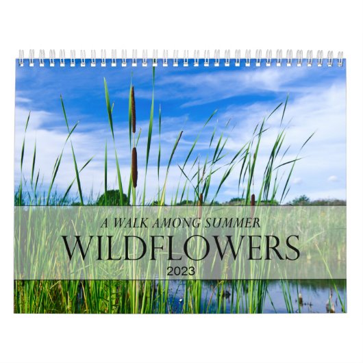 Loop tussen de zomerkalender voor wilde bloemen kalender (Hoes)