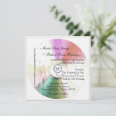 Loop unieke moderne CD-Stamp Wedding Invitae Kaart (Staand voorkant)