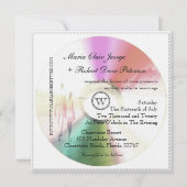 Loop unieke moderne CD-Stamp Wedding Invitae Kaart (Voorkant)