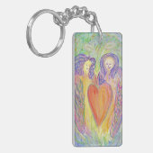 Loop van Kindness Guardian Angel Custom Art Sleute Sleutelhanger (Voorkant Links)