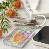 Loop van Kindness Guardian Angel Custom Art Sleute Sleutelhanger (Voorkant Rechts)