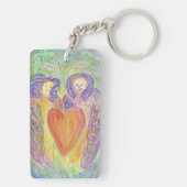 Loop van Kindness Guardian Angel Custom Art Sleute Sleutelhanger (achterkant)