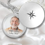 Loop vandaag met me mee, papa! Trouwen, foto, gede Locket Ketting<br><div class="desc">"Loop vandaag met me mee, papa!" Gepersonaliseerd, foto, tekst, bruiloft Memorial Locket Ketting. Het personaliseren van deze hanger is snel en eenvoudig - upload eenvoudig uw favoriete foto, bewerk de tekst indien gewenst en u bent klaar in minder dan een minuut! Houd de herinnering aan een geliefde dicht bij je...</div>