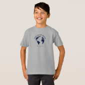 Loop voor de wereld T-shirt - Boys Donker Grijs (Voorkant volledig)