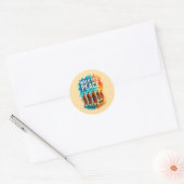 Loop voor Vrede – Regenachtige monnik marcheert sp Ronde Sticker (Envelop)
