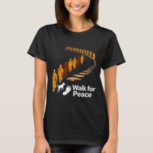 Loop vrede 2026 wereld vrede monniken met aloka ho t-shirt