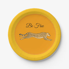 Loop Vrij Ren Cheetah Papieren Borden Bordje