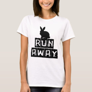 Loop weg met grappig middeleeuws fantasieontwerp t-shirt