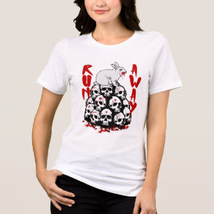 Loop weg met grappig middeleeuws fantasieontwerp Tri-Blend shirt